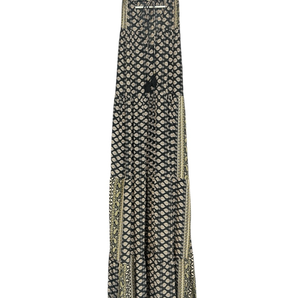 Chic Black and Cream Maxi Dress.Made in India - Picture 2 of 6